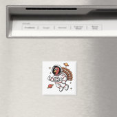 Space Turkey Astronaut Gobbler Erntedank Magnet (In Situ (Geschirrspüler))