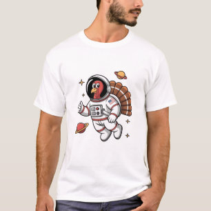 Space Turkey Astronaut Gobbler Erntedank T-Shirt