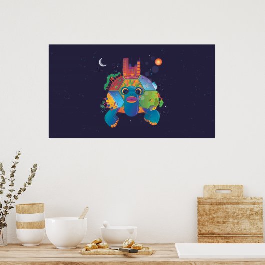Space Turtle Poster (Küche)
