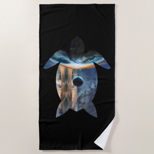 Space Turtle Strandtuch (Vorderseite)