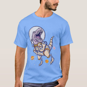 Space Tyrannosaurus Re Dinosaur Astronaut  T-Shirt