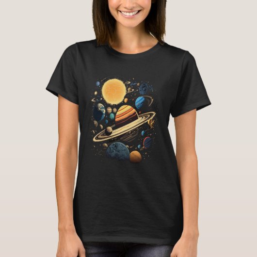 Space UFO Alien Spaceship Astronomy Extraterrestri T-Shirt (Vorderseite)