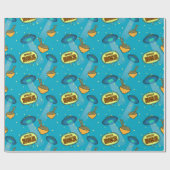 Space Ufo Night Sky Geschenkpapier (Flach)