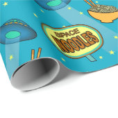 Space Ufo Night Sky Geschenkpapier (Rolleneckpunkt)