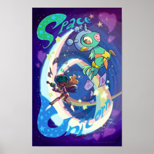 Space Unicorn Poster (Vorne)