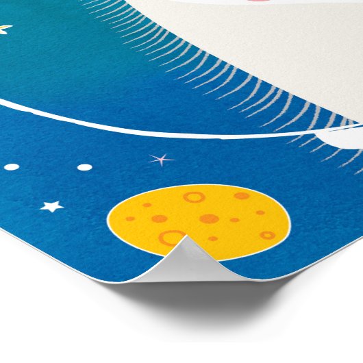 Space Unicorn Poster (Ecke)