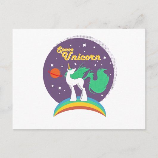 Space Unicorn Postkarte (Vorderseite)