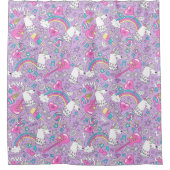 Space Unicorns Duschvorhang (Vorderseite)