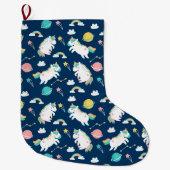 Space Unicorns Großer Weihnachtsstrumpf (Vorderseite)