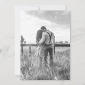 Space Universe Blue Galaxy Foto Collage Wedding Einladung (Rückseite)