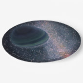 Space Universe Galaxy Themengarten Party essenziel Pappteller (Schrägansicht)