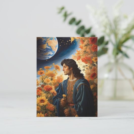 *~* Space Universe Heal AP50 Young Man Postkarte (Stehend Vorderseite)