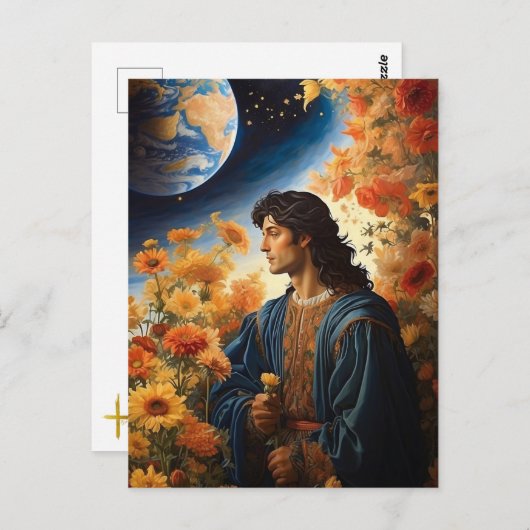 *~* Space Universe Heal AP50 Young Man Postkarte (Vorne/Hinten)