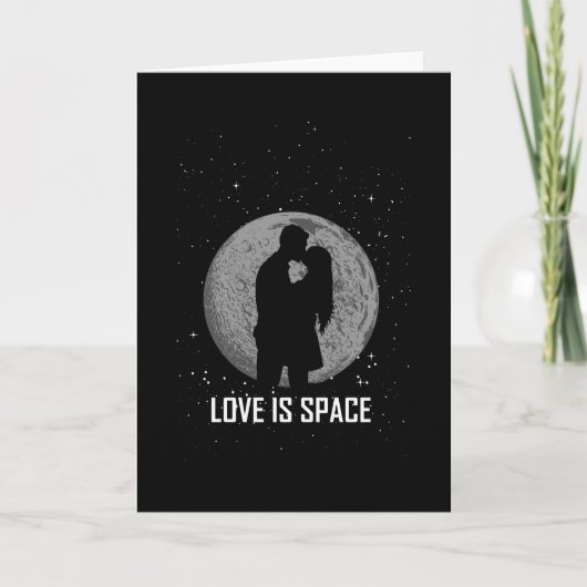 SPACE VALENTINSTAG - Partnerlook for Matching Karte (Vorderseite)