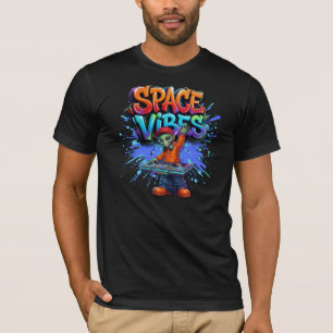 Space-Vibes-Alien-DJ-Musik-Streetwear-Design T-Shirt