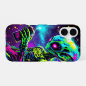 Space Vibes Alien Neon iPhone 16 Hülle (Rückseite (Horizontal))
