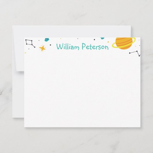 Space Vielen Dank Mitteilungskarte (Vorderseite)