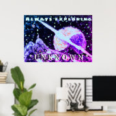Space Wanderer Erkundung unbekannter Poster Kunst (Heimbüro)