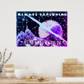 Space Wanderer Erkundung unbekannter Poster Kunst (Küche)