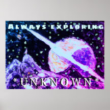 Space Wanderer Erkundung unbekannter Poster Kunst