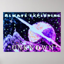 Space Wanderer Erkundung unbekannter Poster Kunst