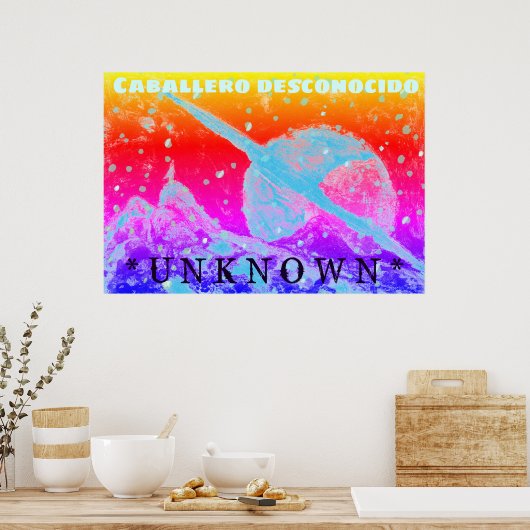 Space Wanderer Unknown Movie Poster Kunst (Küche)