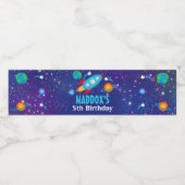 Space Water Flasche Labels Galaxy Wasserflaschenetikett (Einzelnes Label)