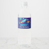 Space Water Flasche Labels Galaxy Wasserflaschenetikett (Vorderseite)