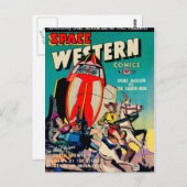 Space Western Comic Postkarte (Vorne/Hinten)