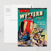 Space Western Comics Postkarte (Vorne/Hinten)