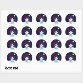Space Westie Runder Aufkleber (Blatt)