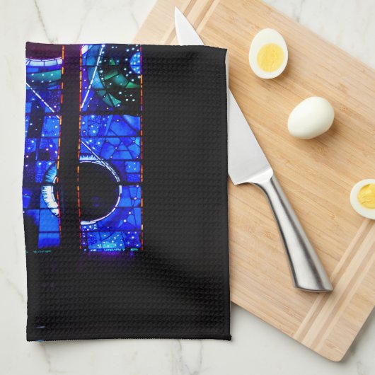 Space Window in Washington National Cathedral Geschirrtuch (Viertel Falte)