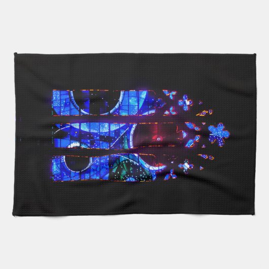 Space Window in Washington National Cathedral Geschirrtuch (Horizontal)