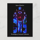Space Window in Washington National Cathedral Postkarte (Vorderseite)