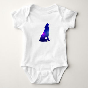 Space Wolf heulend - Hintergrundfarbe wählen Baby Strampler