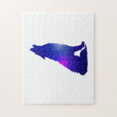 Space Wolf heulend - Hintergrundfarbe wählen Puzzle (Vertikal)