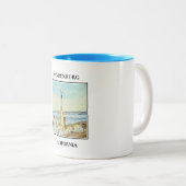 Space X Rocket Launch, Vandenburg, Kalifornien Zweifarbige Tasse (VorderseiteRechts)