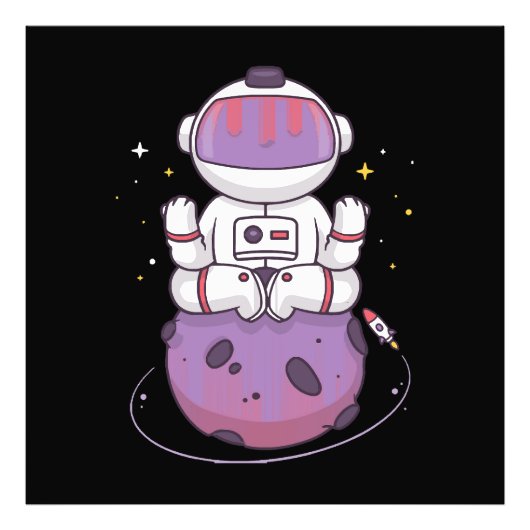 Space Yoga Fotodruck (Vorne)