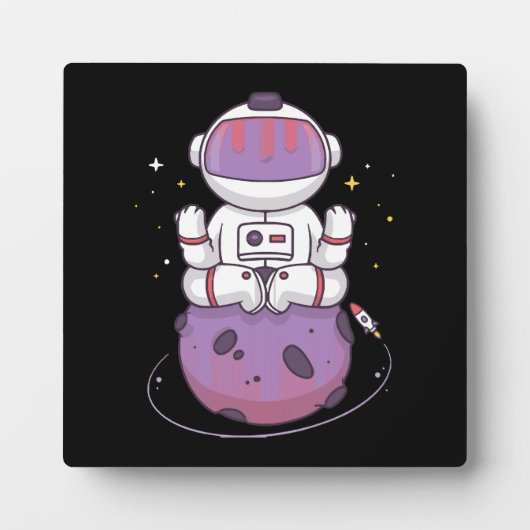 Space Yoga Fotoplatte (Vorderseite)