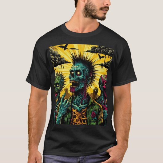 Space Zombie-Apokalypse T-Shirt (Vorderseite)