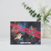 Spacecat Dodging Phasers Postkarte (Stehend Vorderseite)