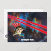 Spacecat Dodging Phasers Postkarte (Vorne/Hinten)