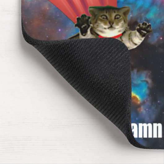 Spacecat Evading Phasers Mousepad (Ecke)