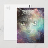 SPACECAT GALAXY CAT POSTKARTE (Vorne/Hinten)