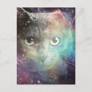 SPACECAT GALAXY CAT POSTKARTE