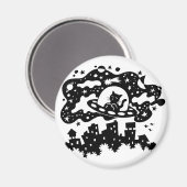 Spacecatmagnet Magnet (Vorderseite/Rückseite)