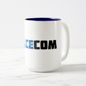 SpaceCom-Tasse Zweifarbige Tasse (VorderseiteRechts)