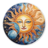 Spacecore Sun Moon Face Keramikknauf (Vorderseite)