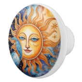 Spacecore Sun Moon Face Keramikknauf (Rechts)