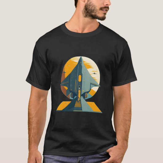 Spacecraft Spaceship Science Fiction T-Shirt (Vorderseite)